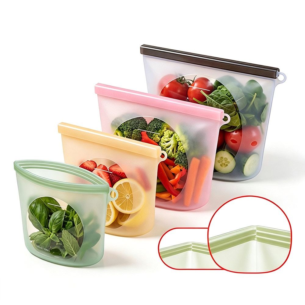 Reusable Zip Bag - Kantong Pengawet Makanan Silikon Tahan Lembab