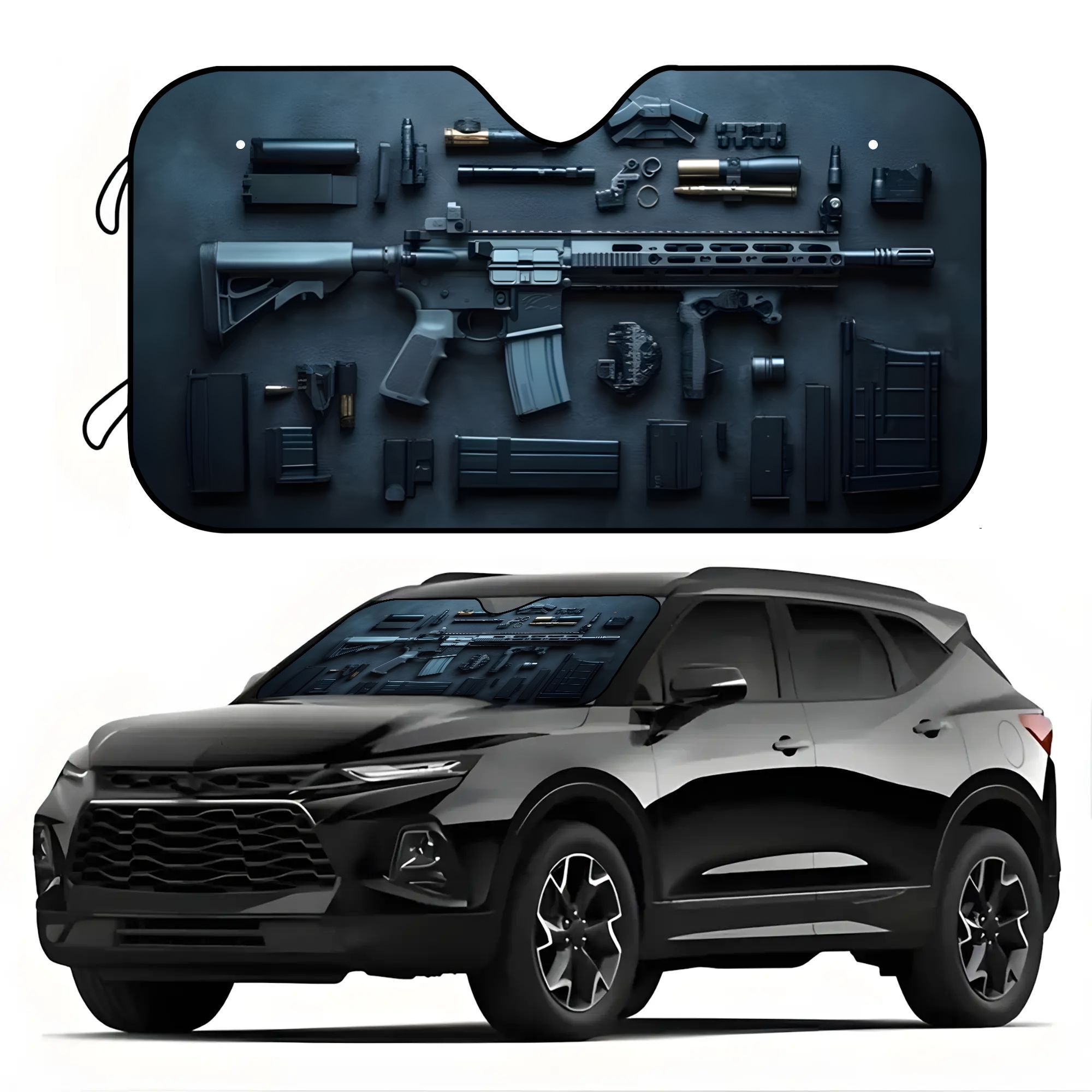 Travel Accessories For Road Trip - 1 Buah Pelindung Matahari Mobil Detail