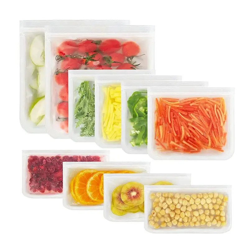 Reusable Zip Bag - Wadah Penyimpanan Makanan Silikon Kantong Penyimpanan