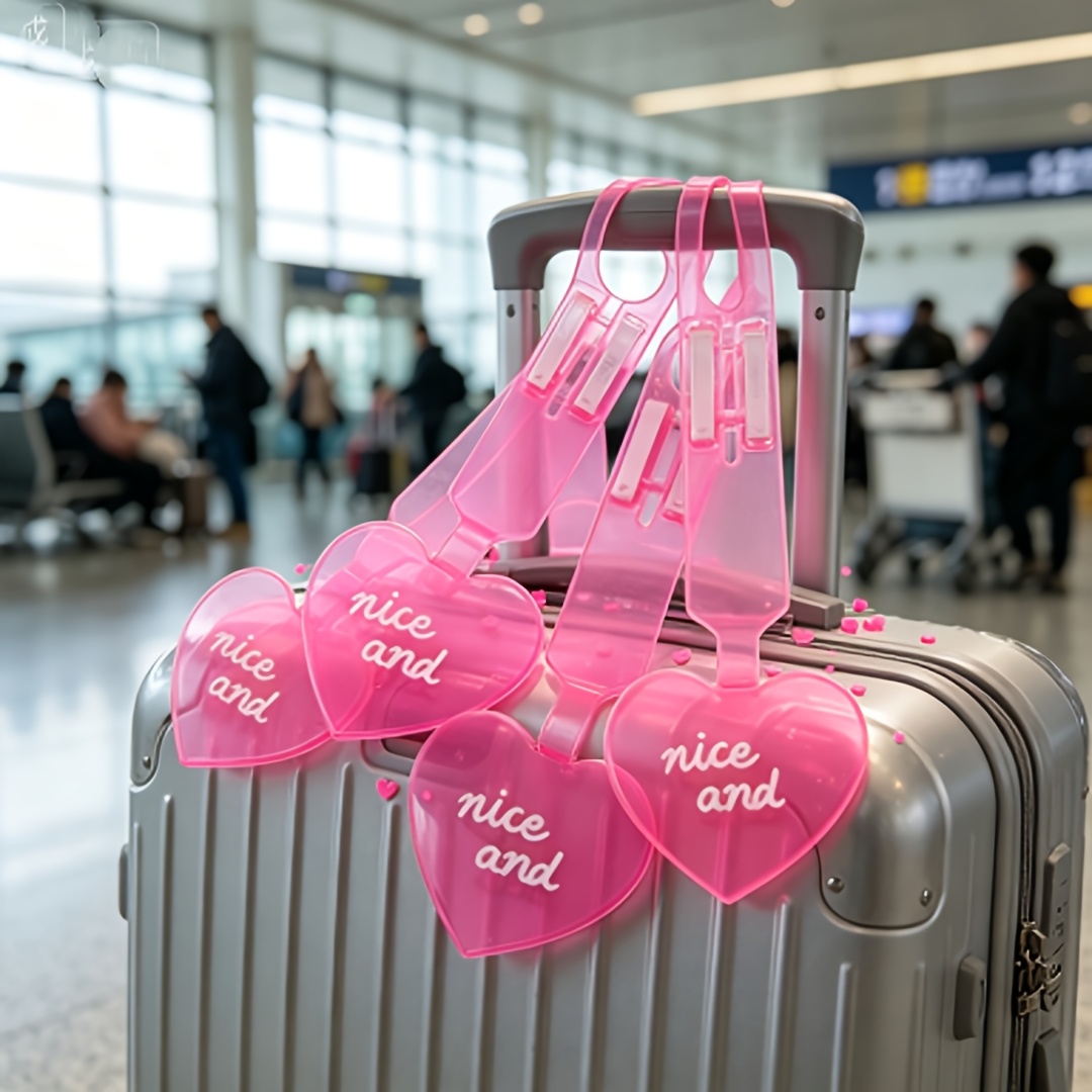 Travel Accessories International - 4 buah Label Bagasi Berbentuk Hati