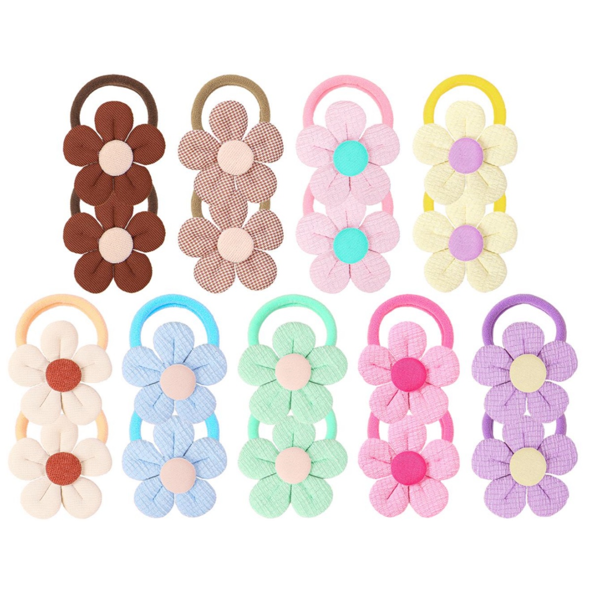 Travel Accessories Girls - 18 Buah Ikat Rambut Bunga Matahari
