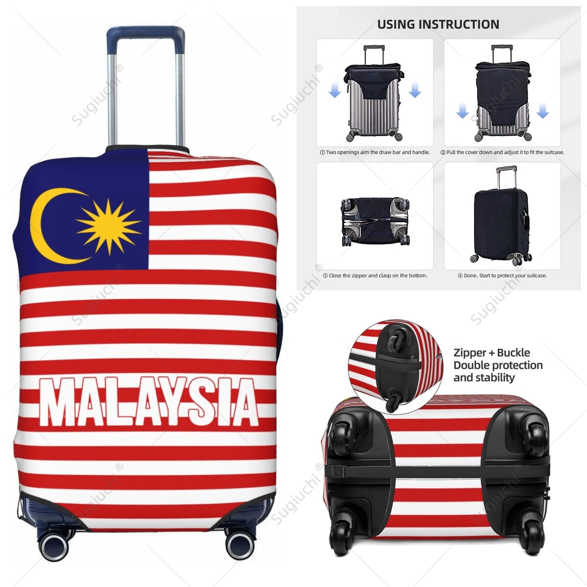 Travel Accessories Malaysia - Penutup Bagasi Bendera Malaysia, Sarung Koper