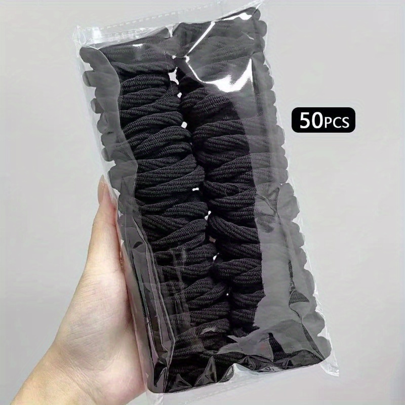 50 PCS Ikat Rambut Satin Nilon - Travel Accessories Girls ulasan dan harga