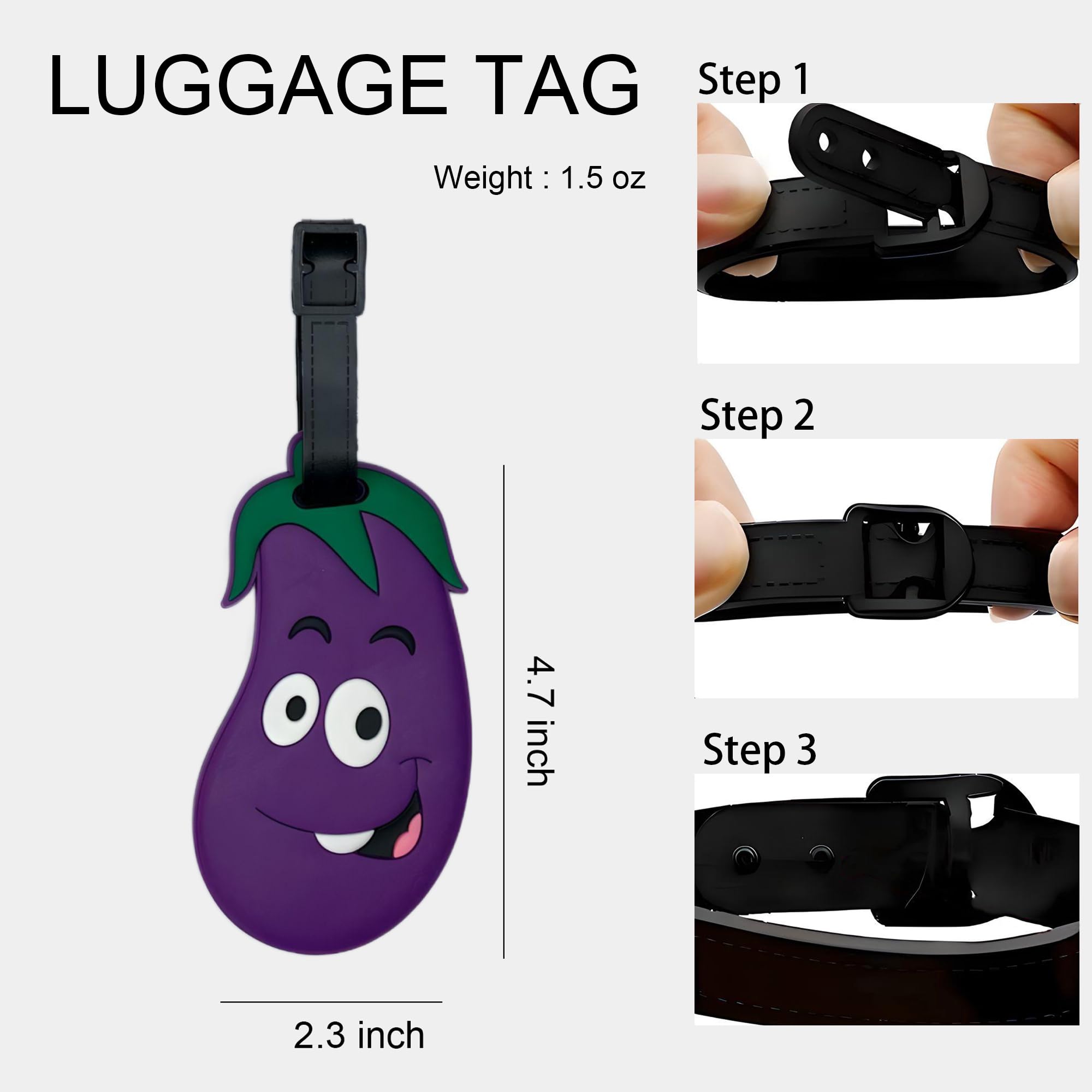 Tag Bagasi Stroberi Terong Wor - Travel Accessories International ulasan dan harga