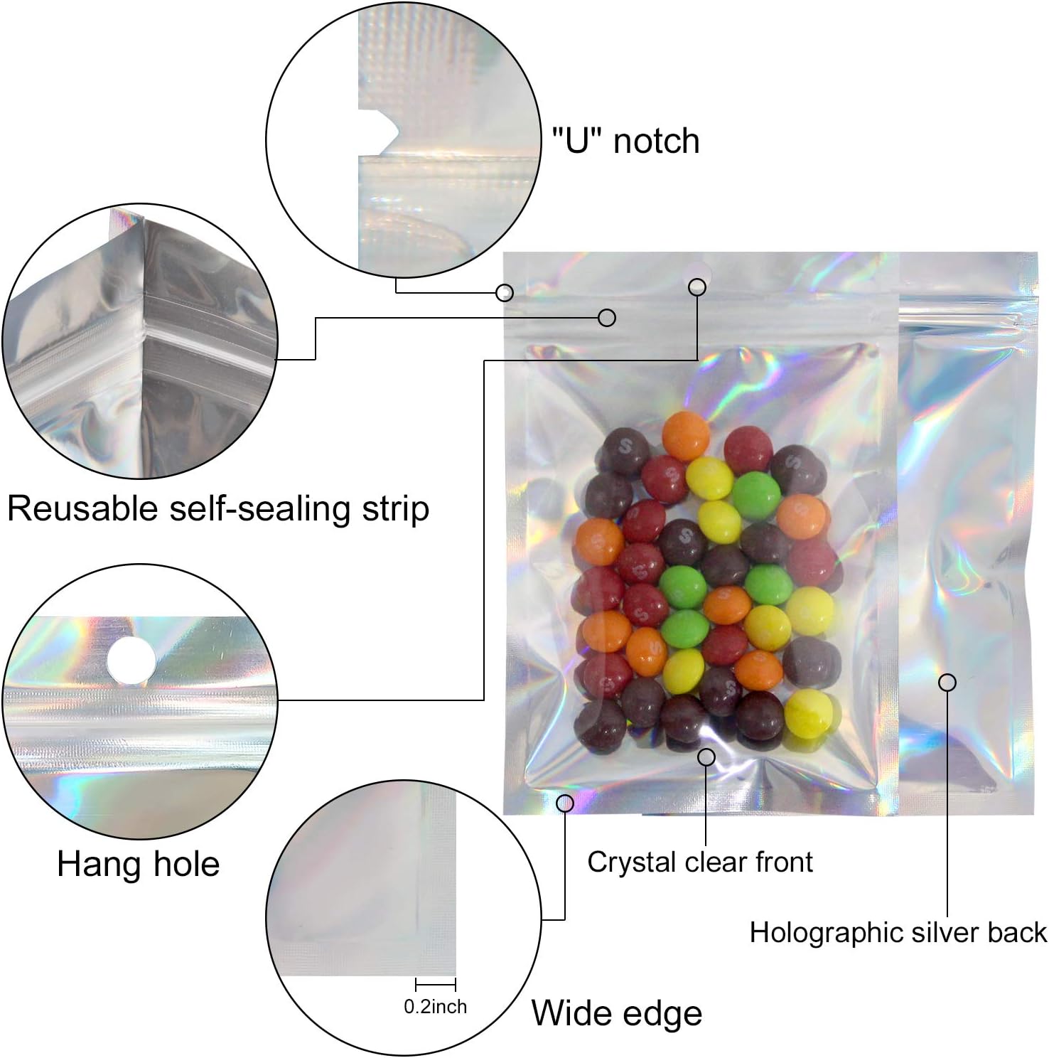 50/10 buah tas penyegel Laser  - Reusable Zip Bag ulasan dan harga