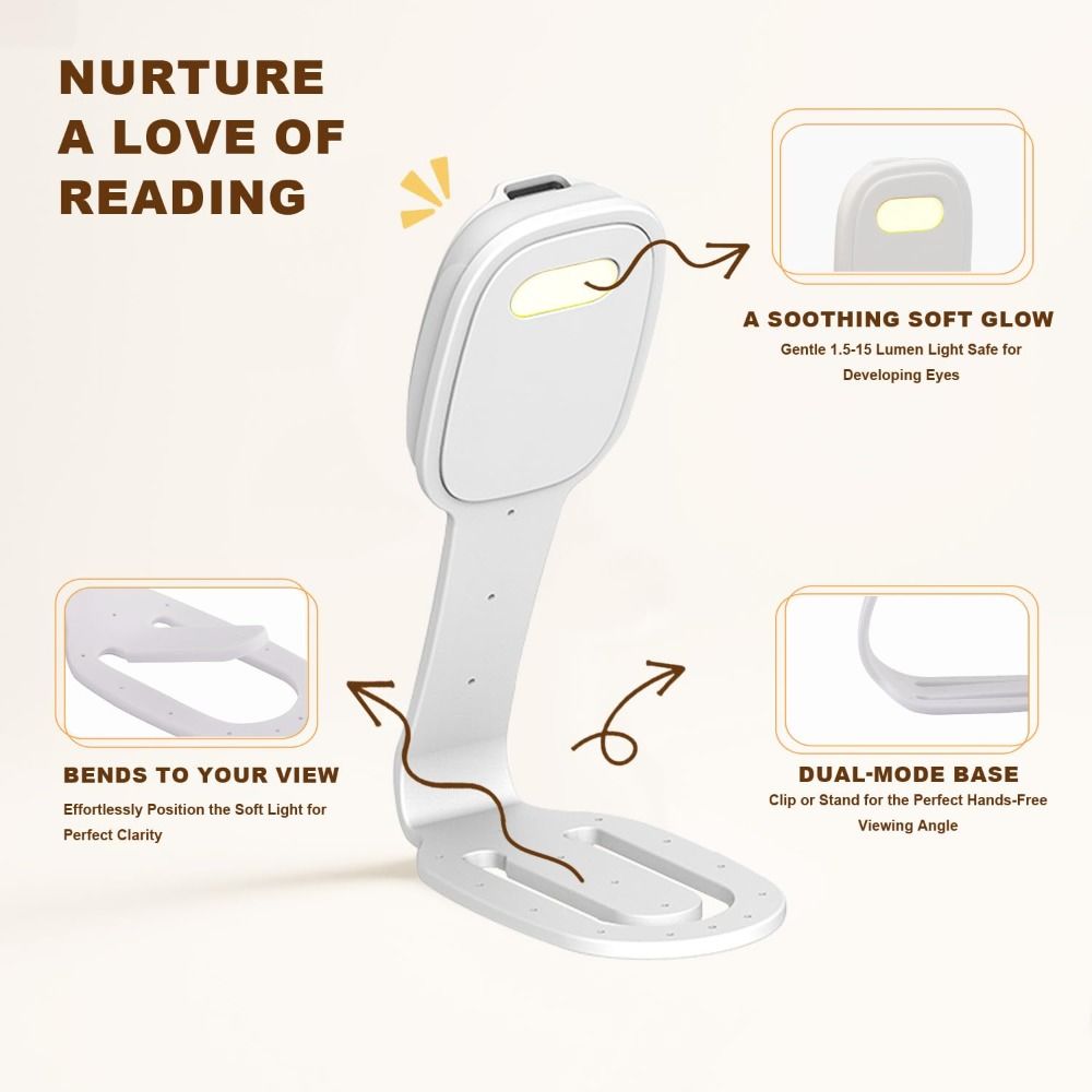 Lampu Buku Clip-On 2-in-1 deng - Travel Reading Accessories ulasan dan harga