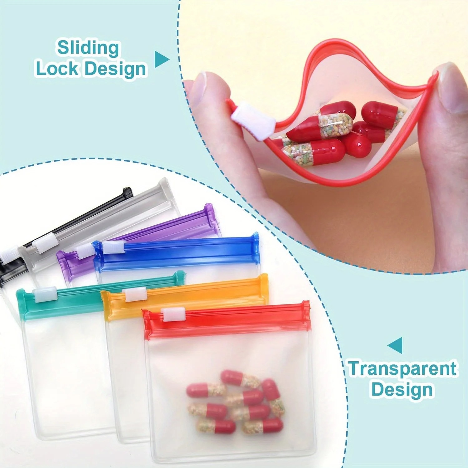 Kantong Dispenser Pil Mini Ber - Reusable Zip Bag ulasan dan harga