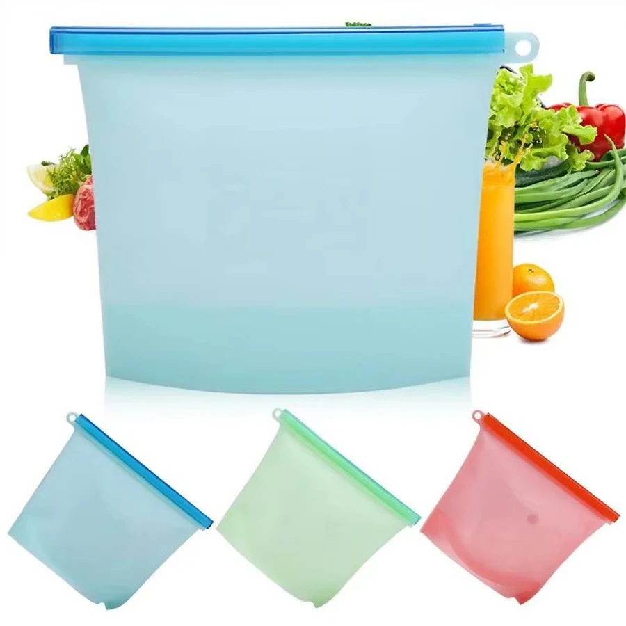 1000Ml Tas Penyimpanan Silikon - Reusable Zip Bag ulasan dan harga