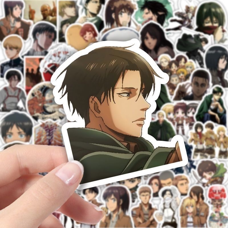 60 Buah Stiker Anime Attack On - Travel Accessories Cute ulasan dan harga