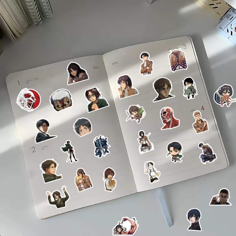 60 Buah Stiker Anime Attack On - Travel Accessories Cute ulasan dan harga
