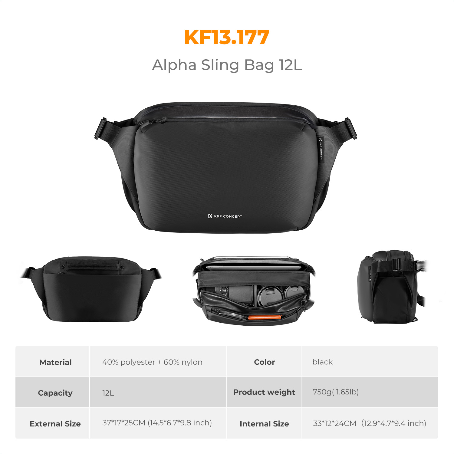 K&F CONCEPT 12L/10L Tas Selemp - Camera Bag Travel ulasan dan harga