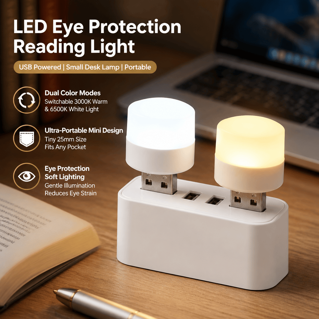 Lampu LED USB Portabel Lampu B - Travel Reading Accessories ulasan dan harga