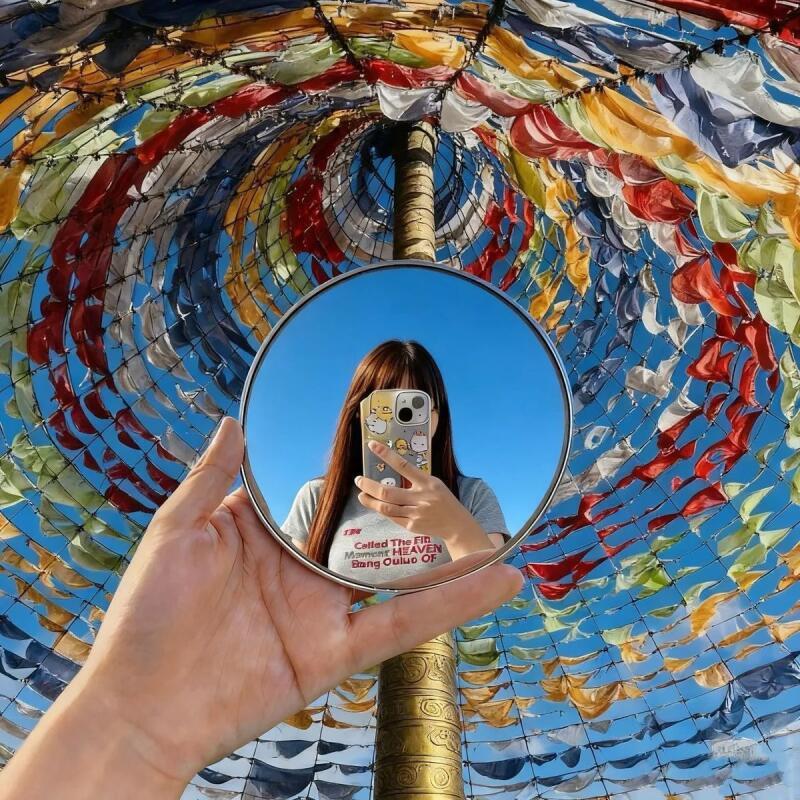 Cermin Selfie Genggam Portabel - Travel Accessories Us ulasan dan harga