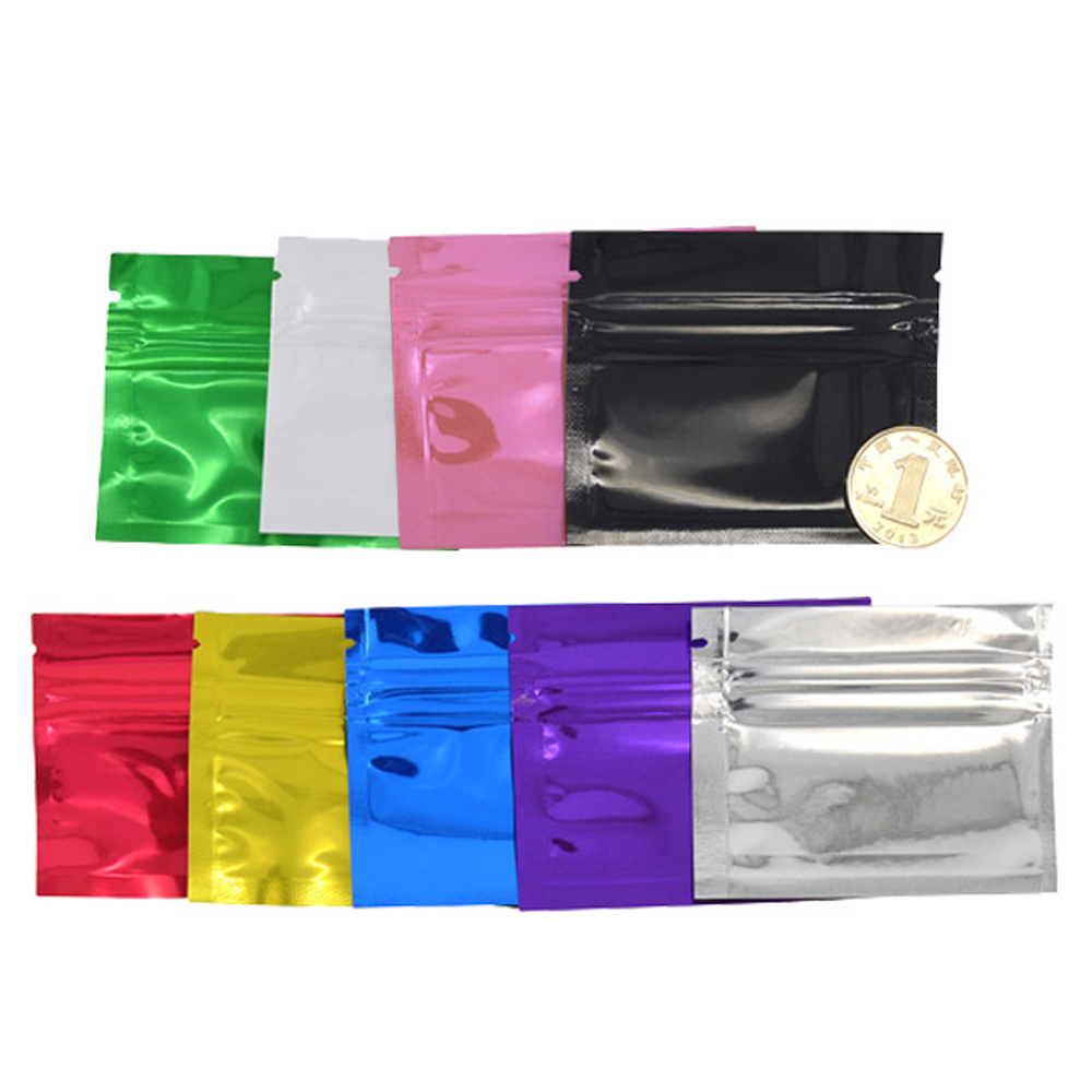 100 Buah Warna-warni Aluminium - Reusable Zip Bag ulasan dan harga