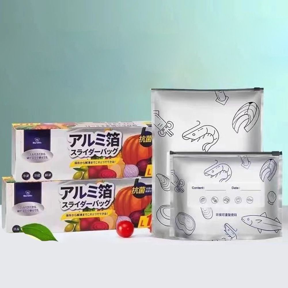 10 Buah/Tas Kantong Makanan Al - Reusable Zip Bag ulasan dan harga