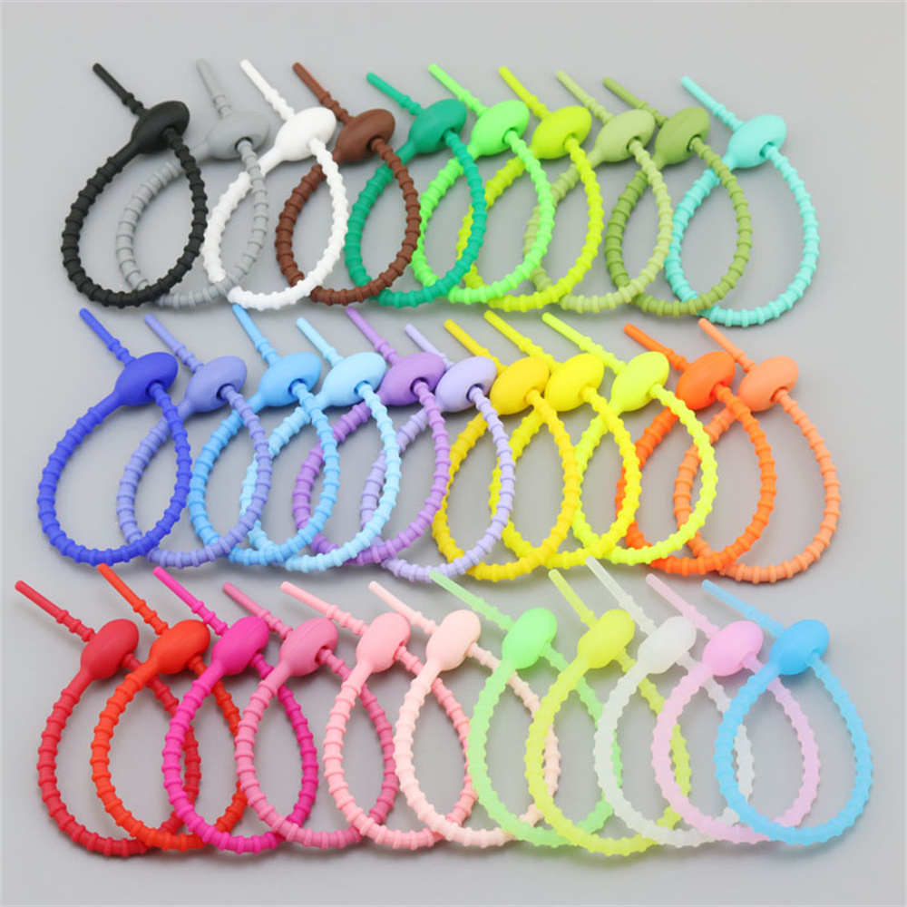 10 Buah/Lot Pengikat Kabel Sil - Reusable Zip Bag ulasan dan harga