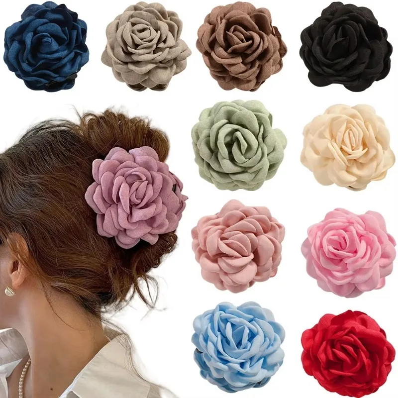 Klip Cakar Rambut Bunga Mawar  - Travel Accessories Girls ulasan dan harga