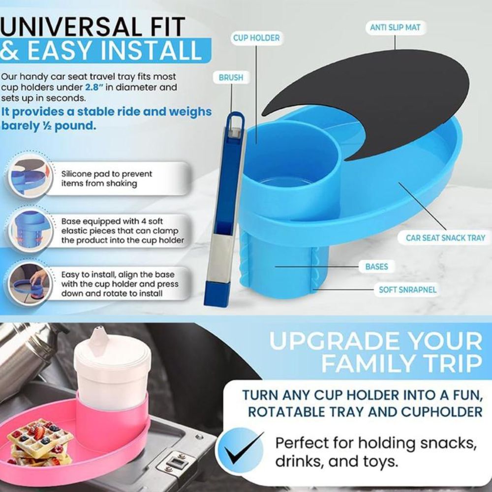 2 in 1 Nampan Camilan Kursi Mo - Travel Accessories For Road Trip ulasan dan harga